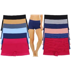 6-Pack: Women's Stretch Microfiber Cheeky Boyshort Panties