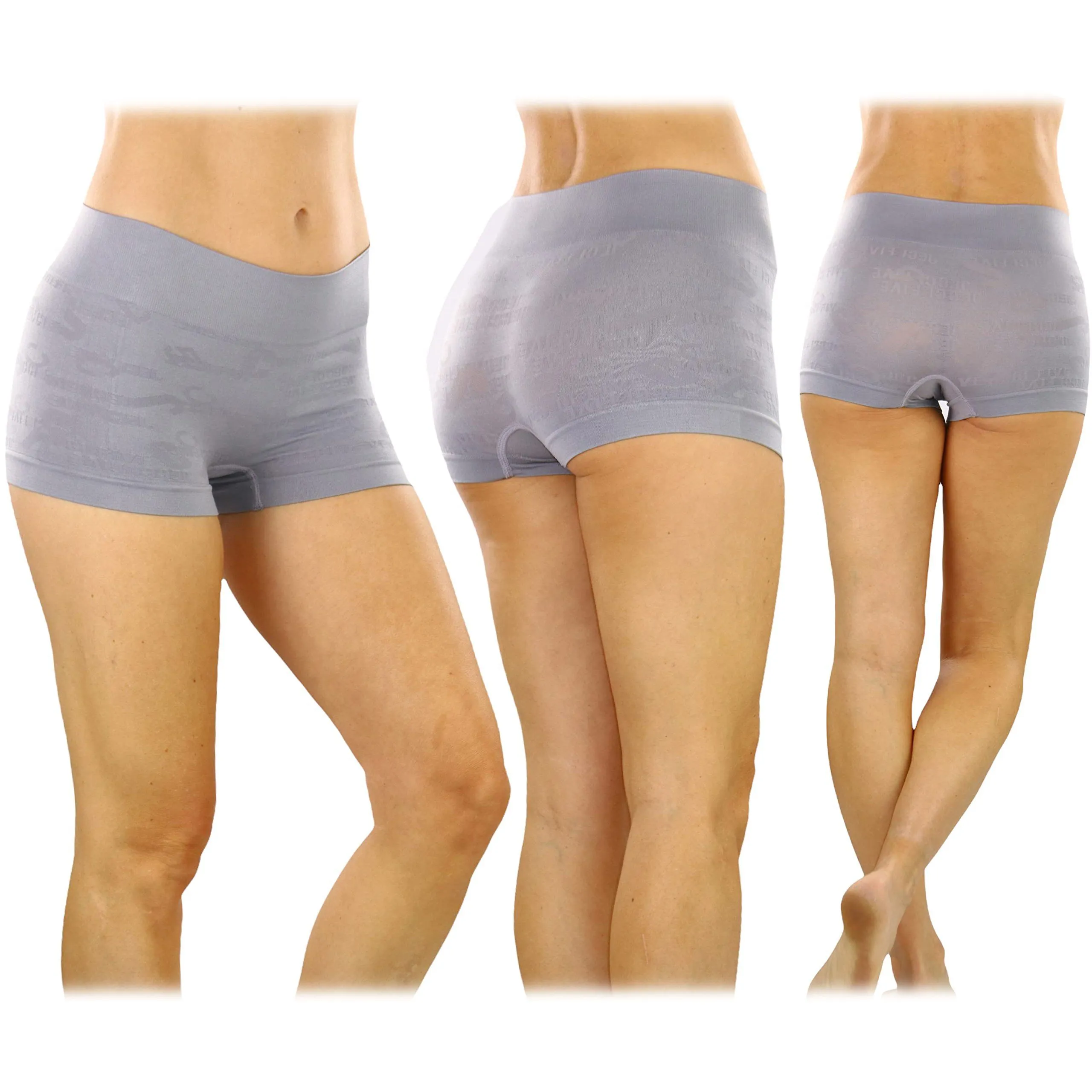 6-Pack: Women's Stretch Microfiber Cheeky Boyshort Panties