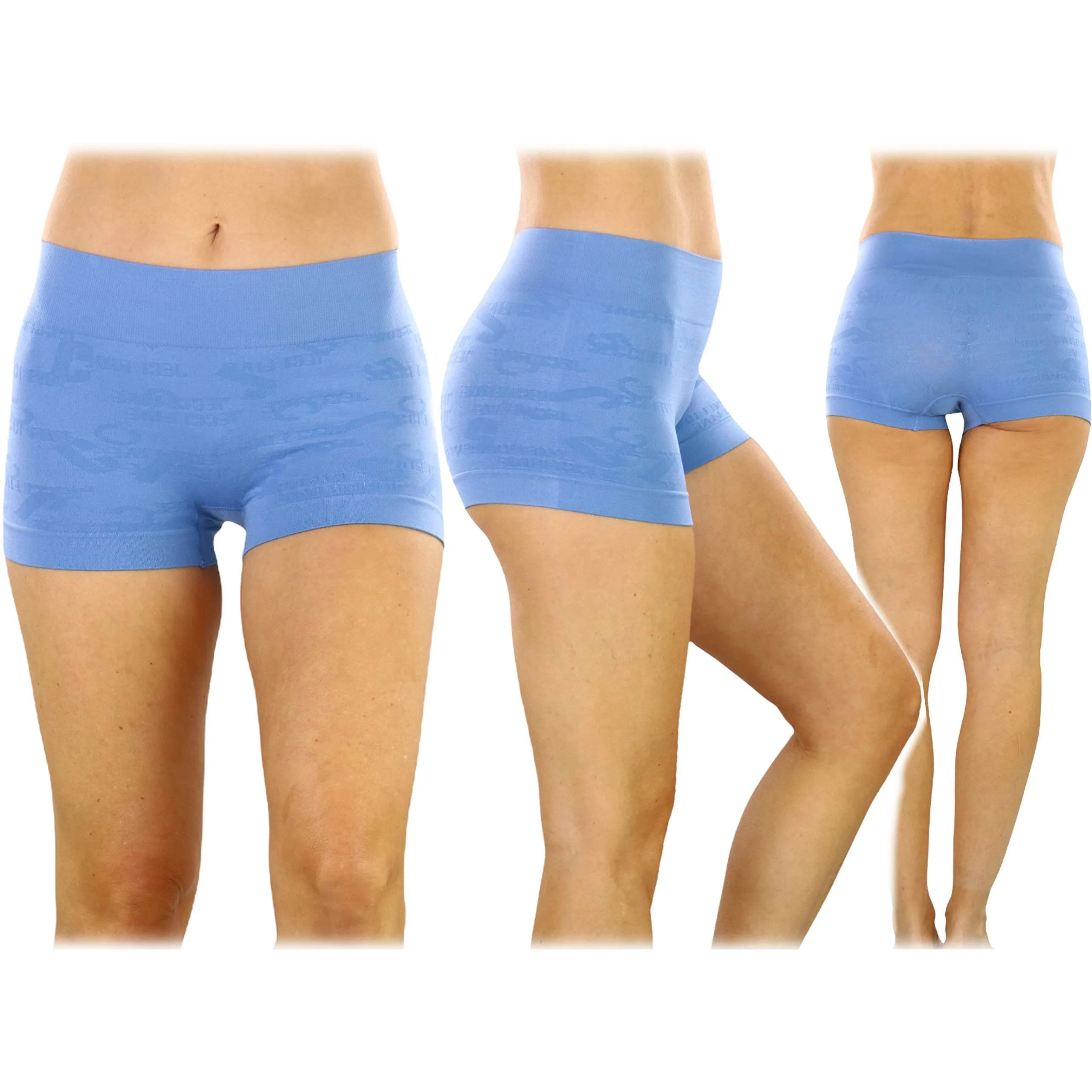 6-Pack: Women's Stretch Microfiber Cheeky Boyshort Panties