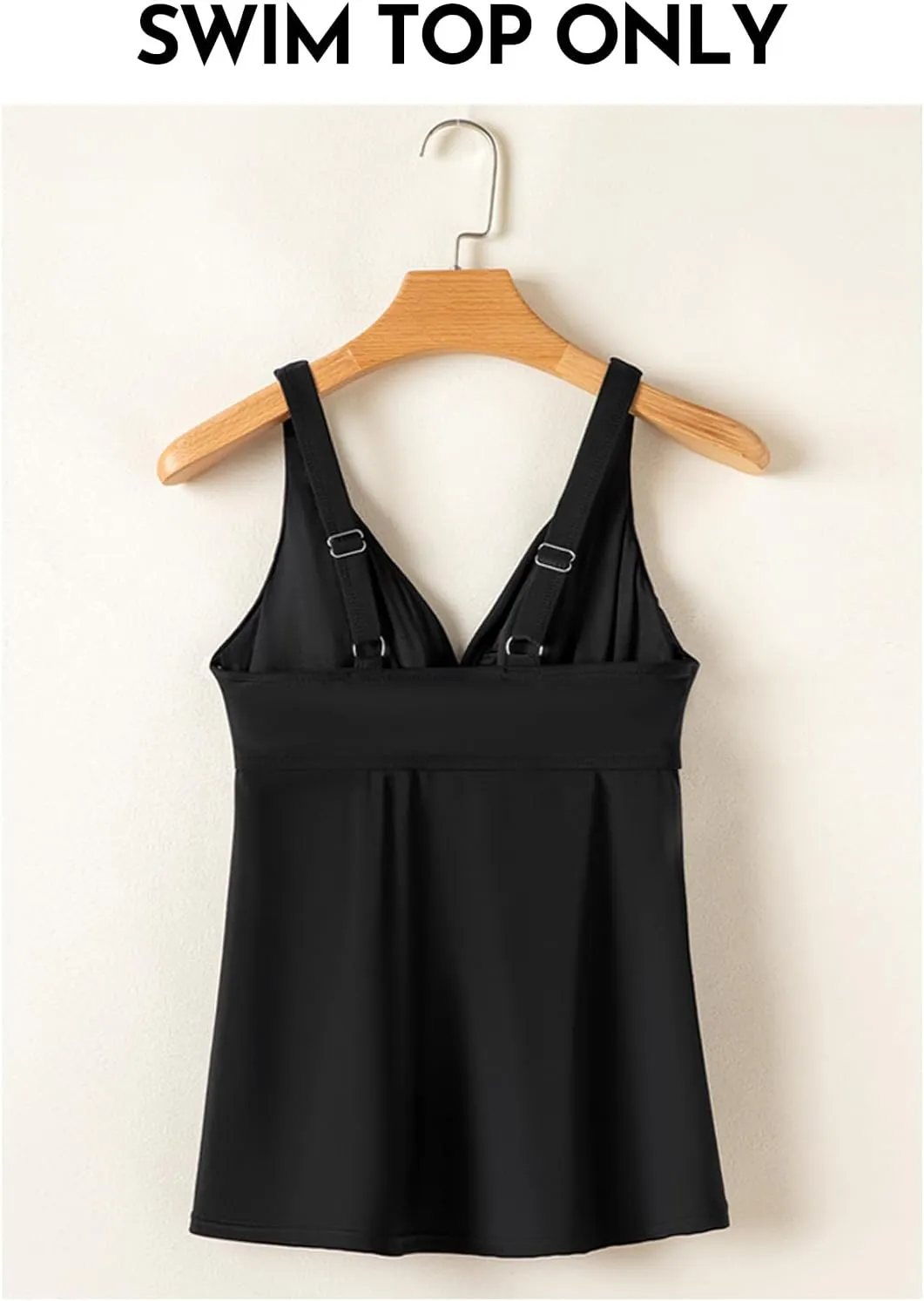Aleumdr Tankini Tops for Women Swim Top Only Tummy Control Bathing Suit Twist Front Top No Bottom Slimming Swimwear