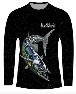 Aqua Camo Steel Long Sleeve Black