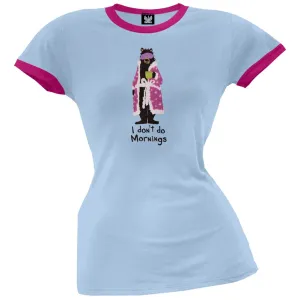 Bear I Don't Do Mornings Women's Pajama Ringer T-Shirt