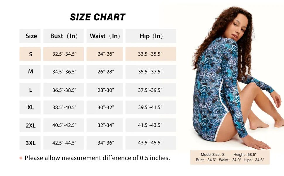Beast Skin Art Long Sleeve One-Piece Swimsuit Rash Guard for Women- Purple