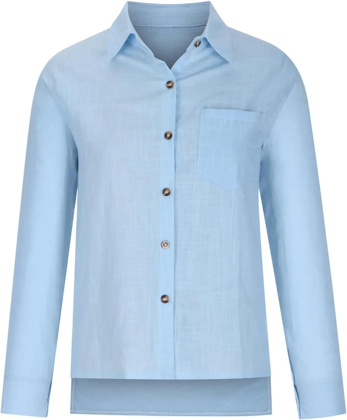 Ceboyel Women Cotton Linen Summer Tops Button Down Shirts Dressy Causal Long Sleeve Gauze Blouses Trendy Boho Clothes 2024