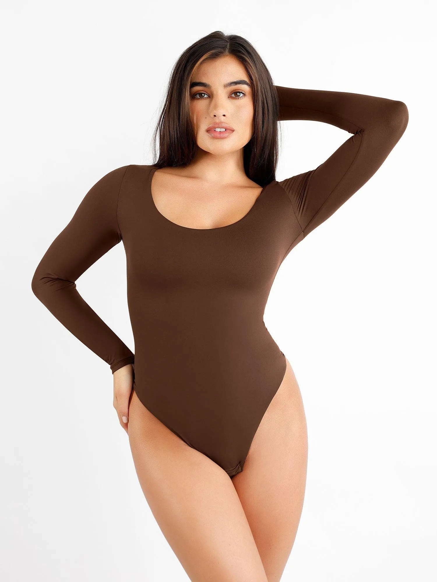 CloudSense Seamless Scoop-Neck Long-Sleeve Bodysuit