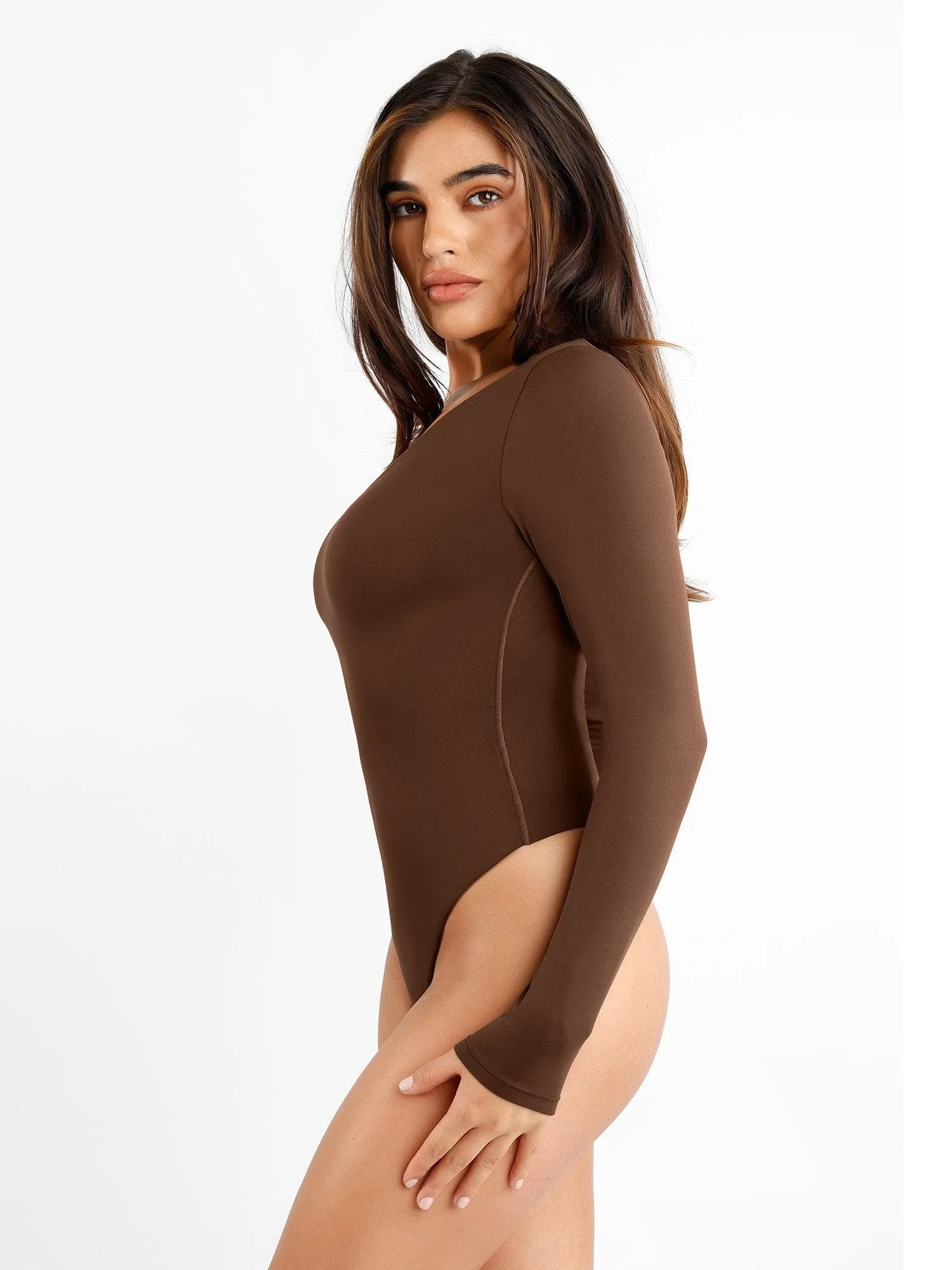 CloudSense Seamless Scoop-Neck Long-Sleeve Bodysuit