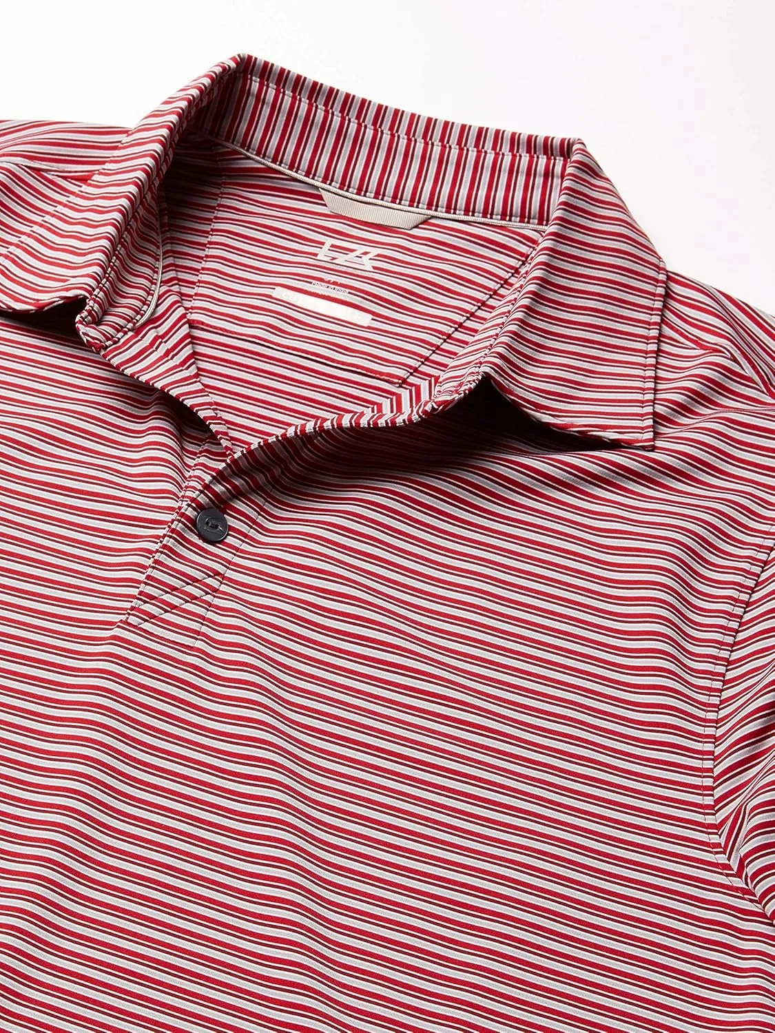 Cutter & Buck Men's Moisture Wicking, 50  UPF Division Stripe Polo Shirt