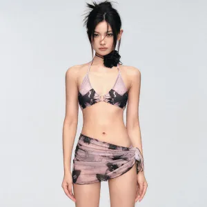 Desert Wind Three-Piece Set Gathered Beach Swimwear