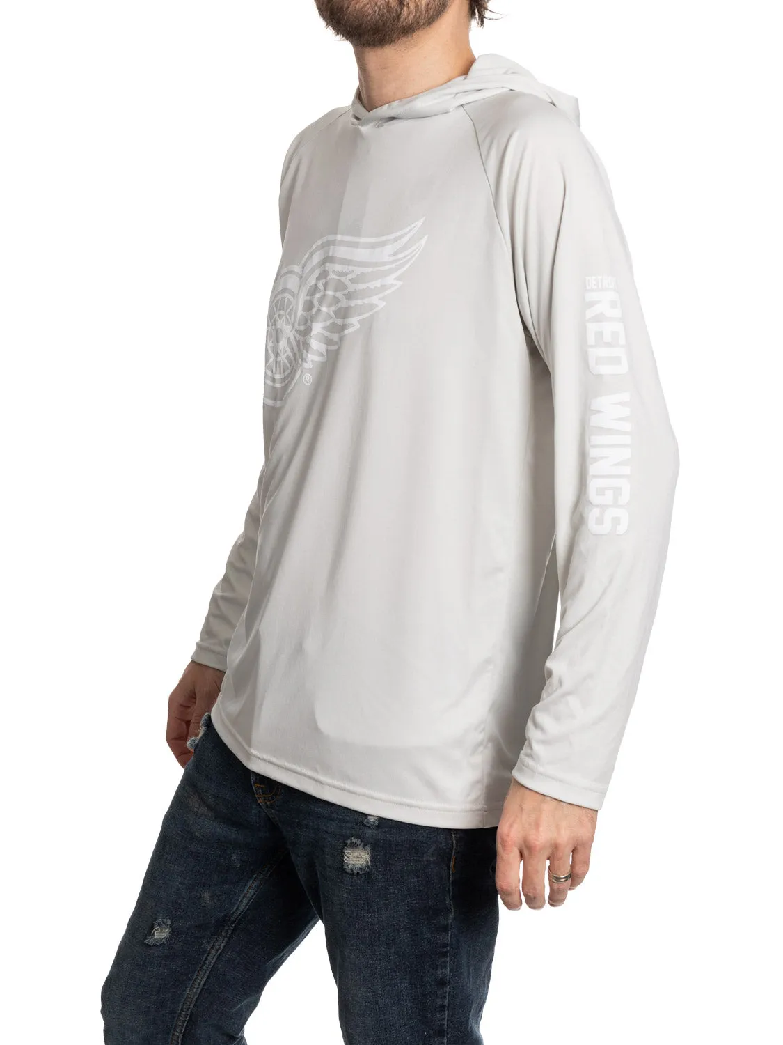 Detroit Red Wings Hooded Rashguard with UV Protection