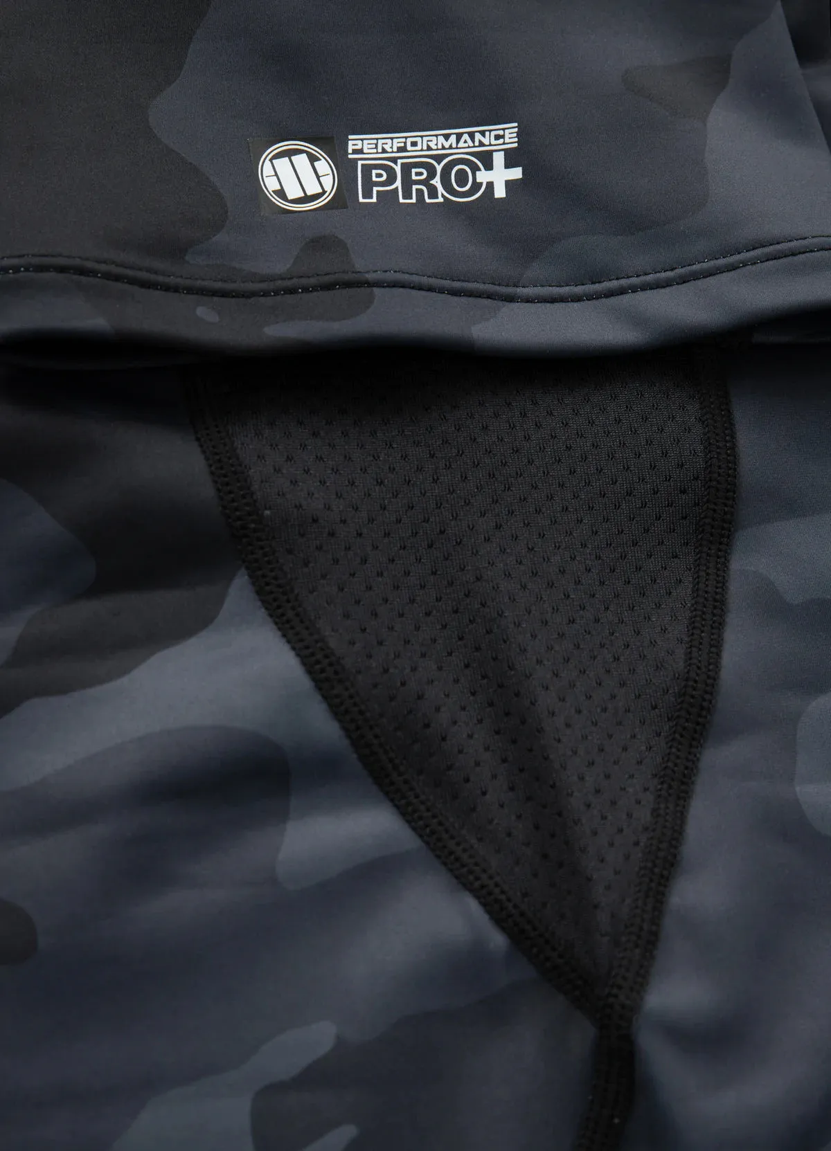 Fitted All Black Camo Rash guard
