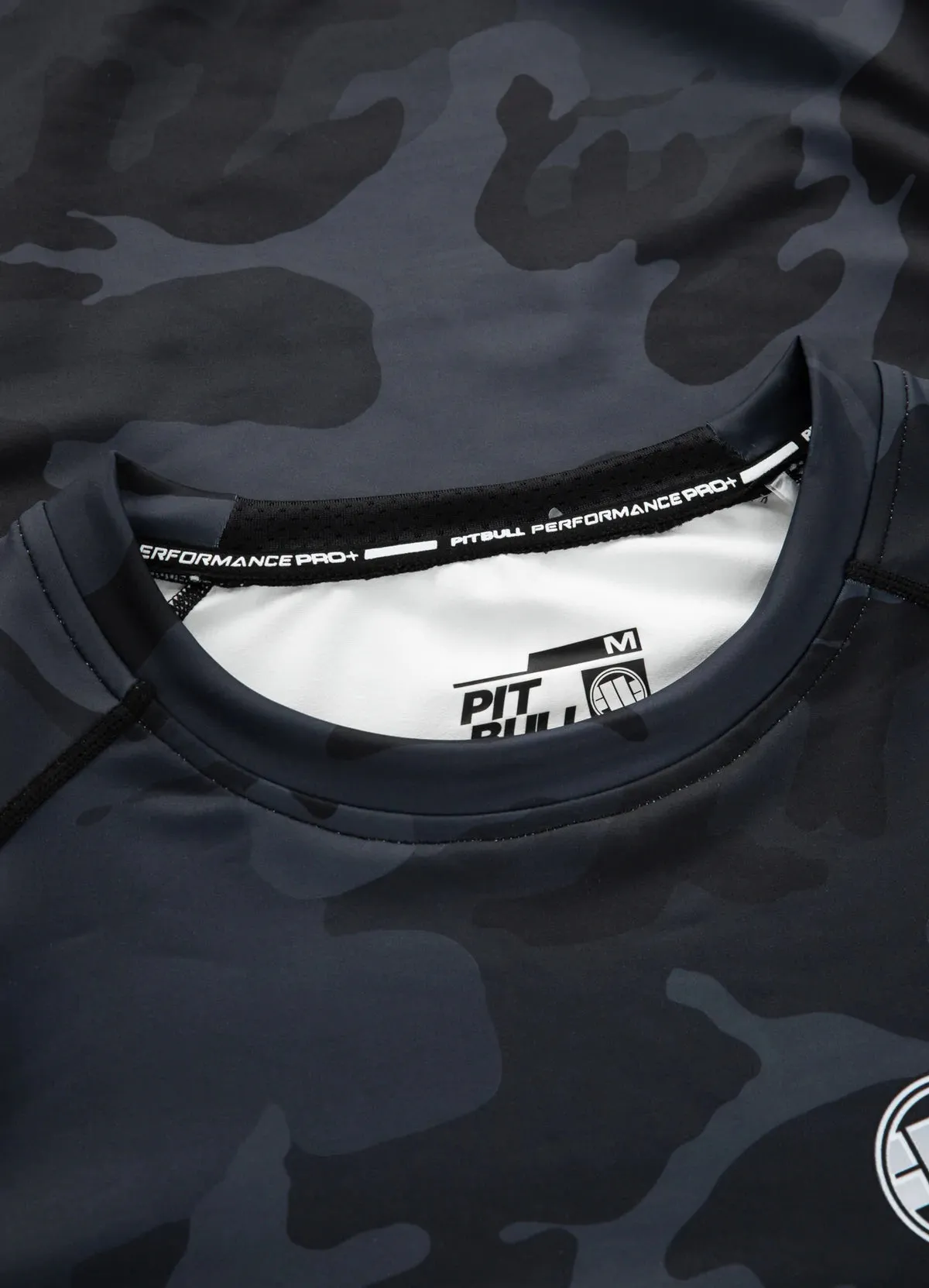 Fitted All Black Camo Rash guard