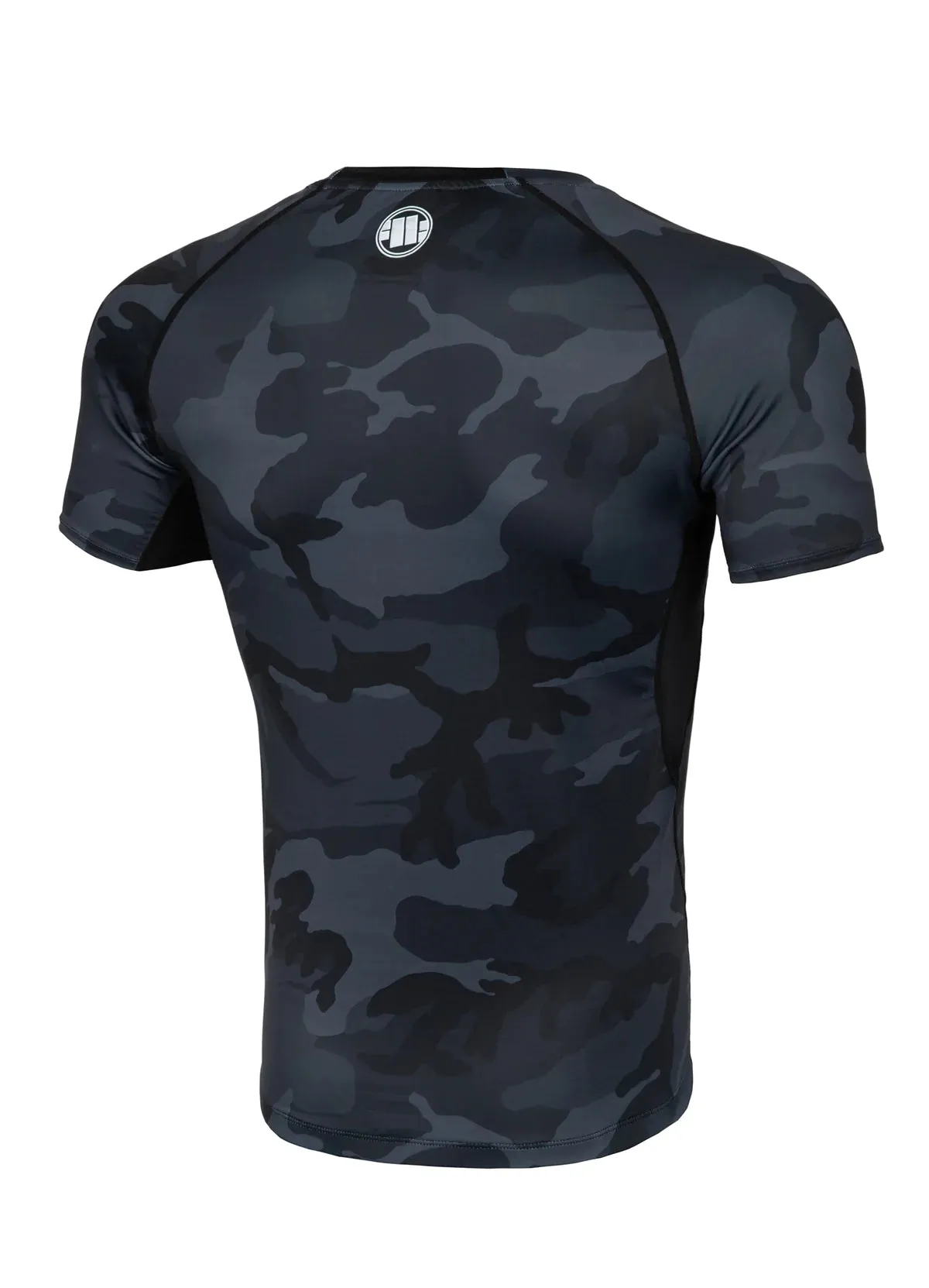 Fitted All Black Camo Rash guard