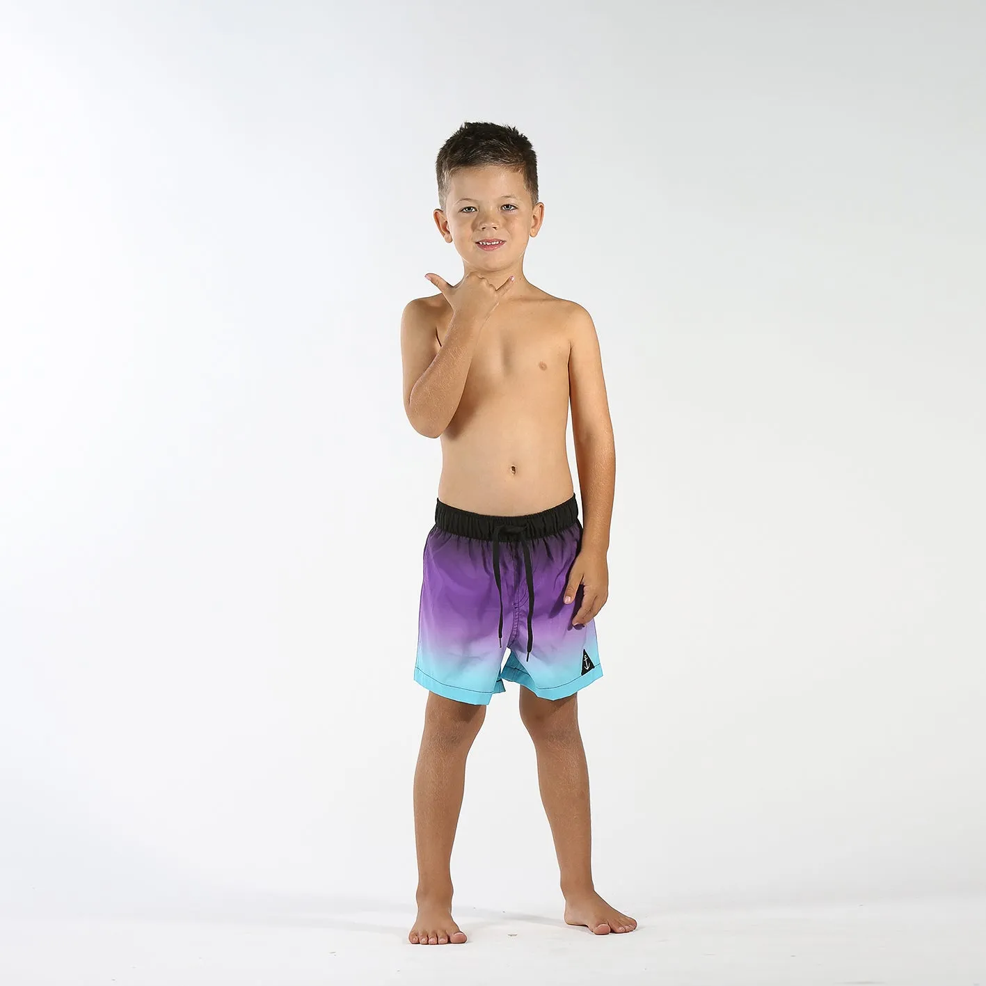 Hello Stranger Fade Board Shorts - Purple Fade