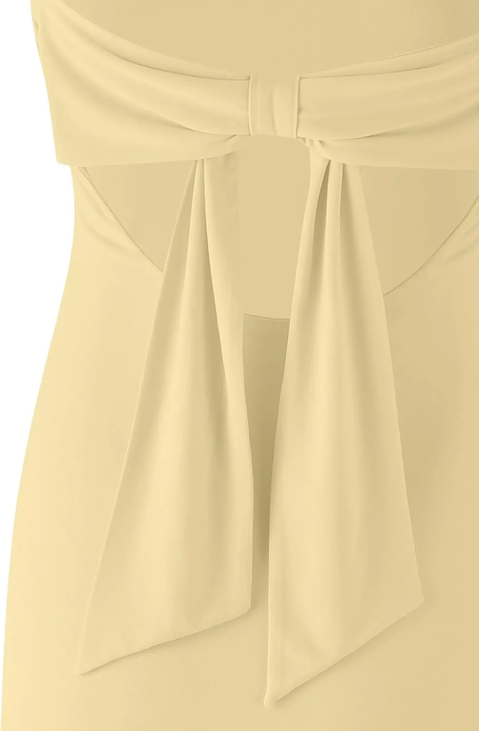 HYPERFIRE Women's Summer Strapless Tube Mini Dress Asymmetrical Slit Cut Out Back Dresses Cocktail