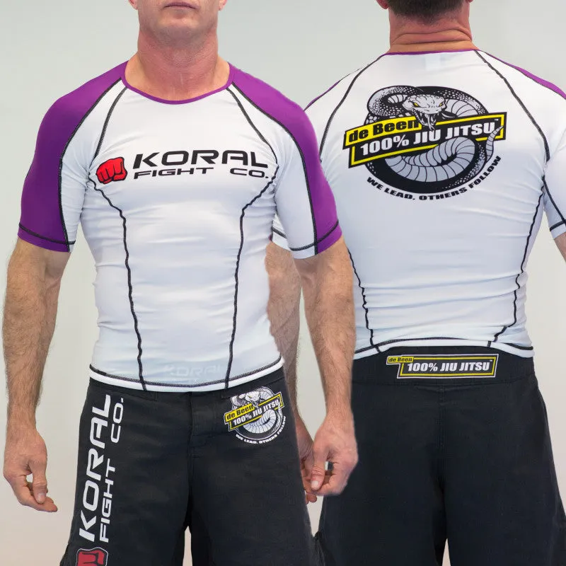 Koral Compression Rash Guard Purple Short Sleeve