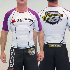 Koral Compression Rash Guard Purple Short Sleeve