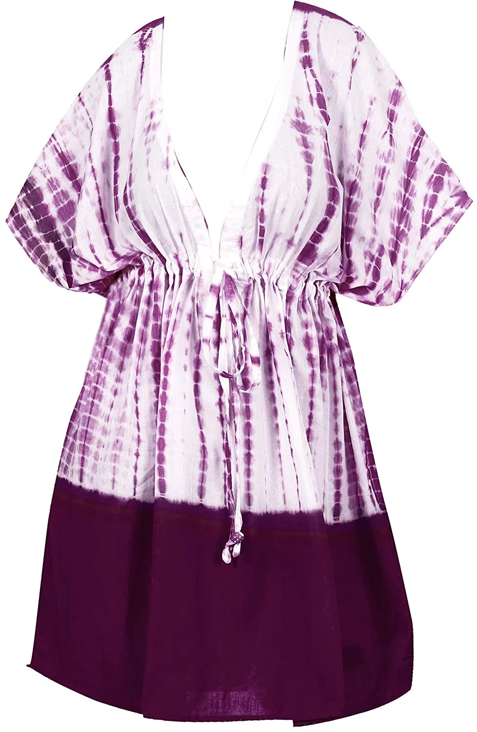 LA LEELA Swimwear Swimsuit Beach Bikini Cover up Womens Summer Dress Tie Dye