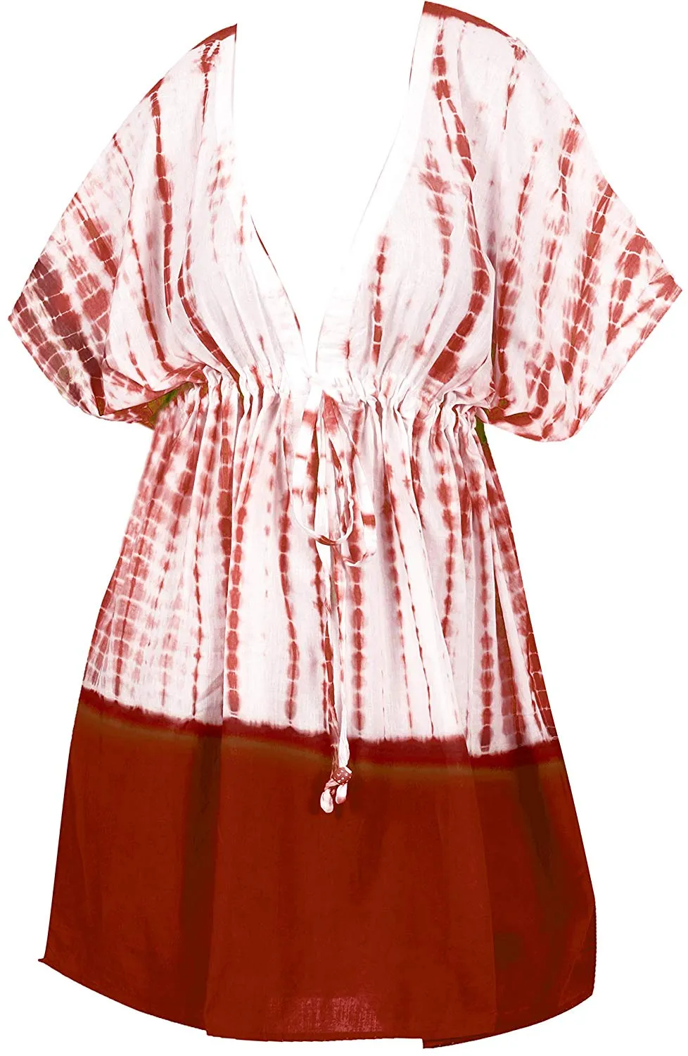 LA LEELA Swimwear Swimsuit Beach Bikini Cover up Womens Summer Dress Tie Dye