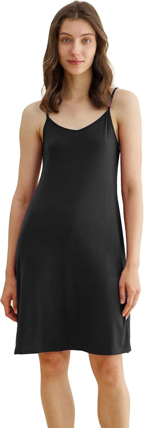 Latuza Women's Viscose Slip Sleep Dress Sleeveless Nightgown