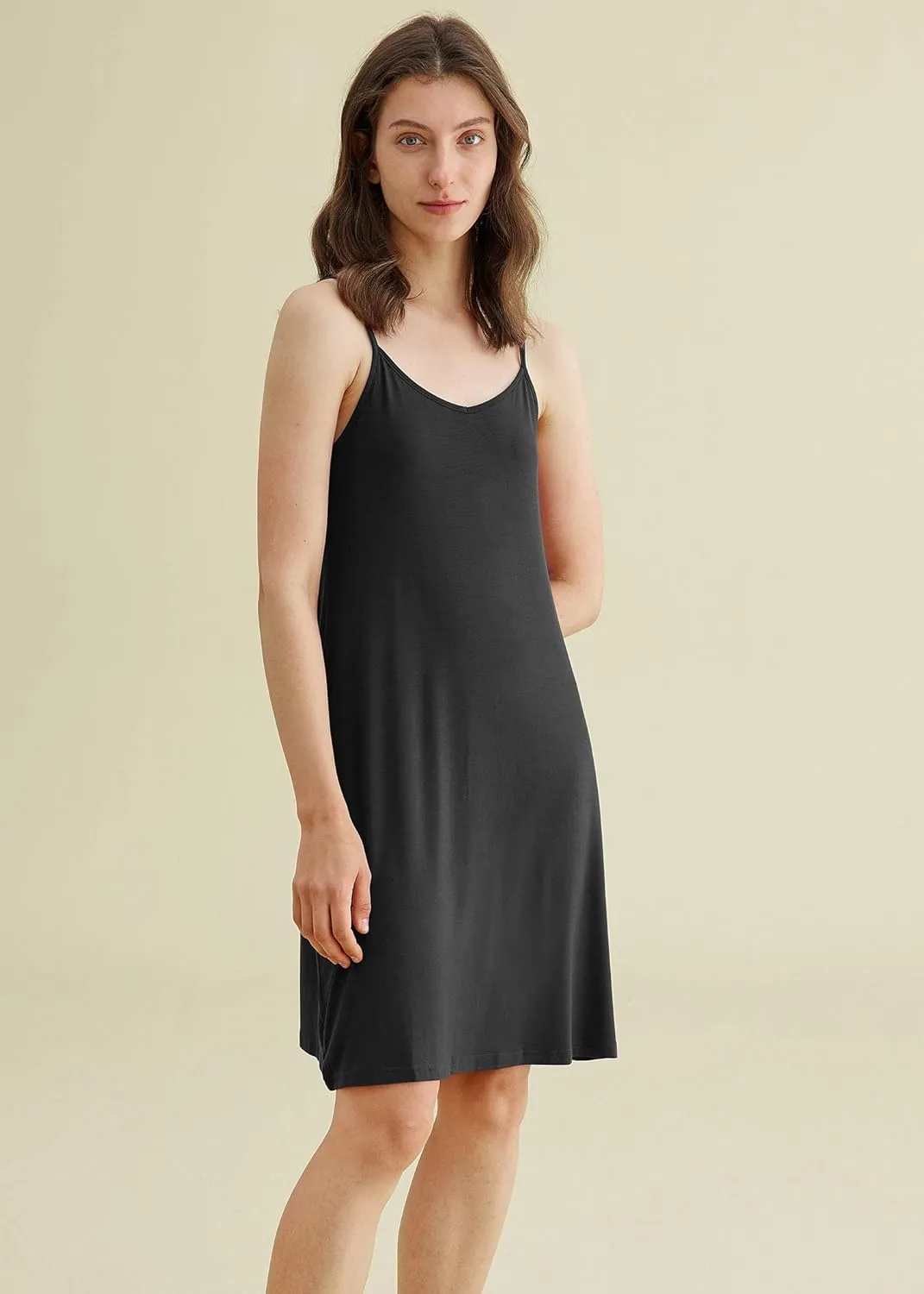Latuza Women's Viscose Slip Sleep Dress Sleeveless Nightgown