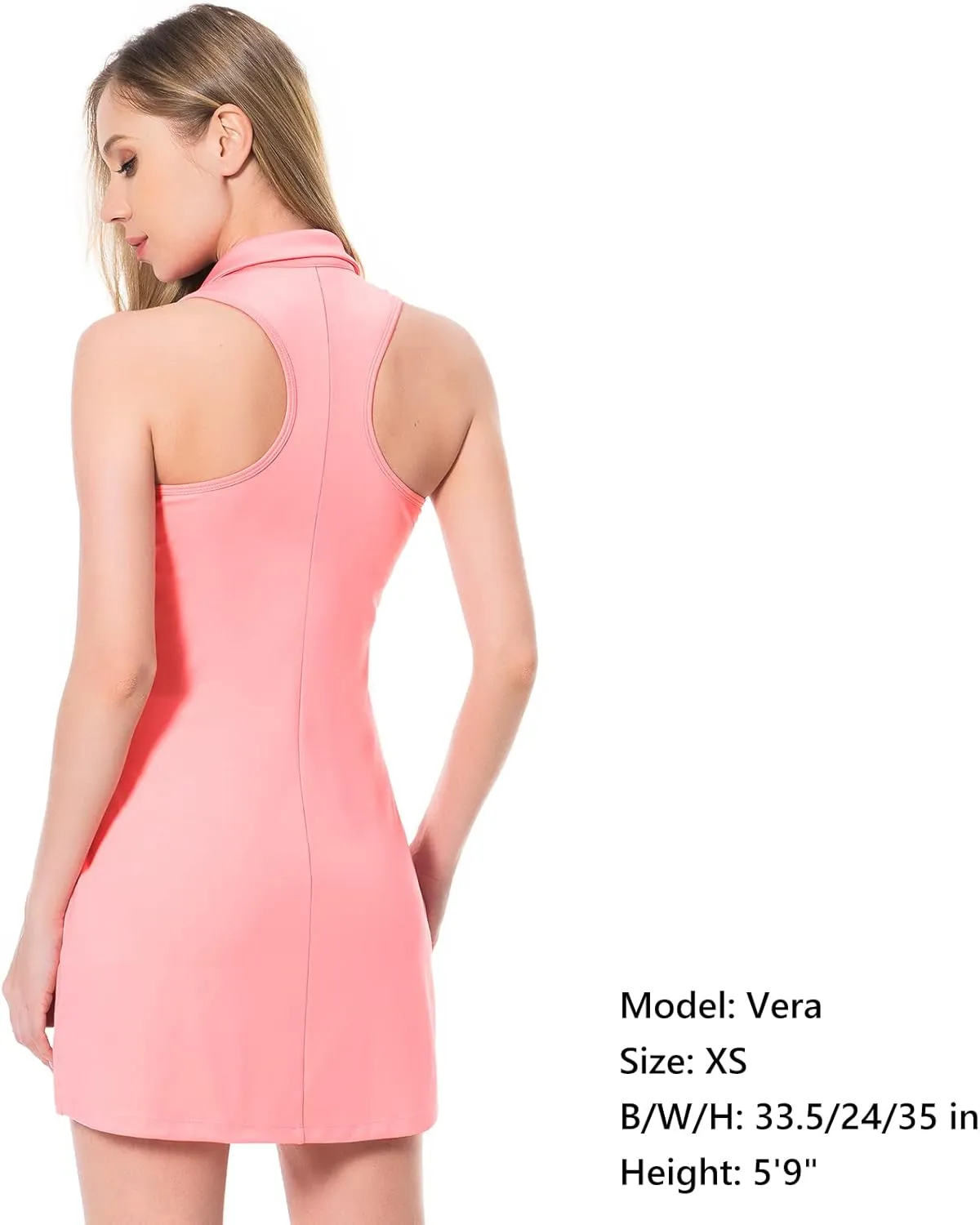 Lightbare Womens Polo Tennis Dress Golf Collar Dresses with Built-in Bra & Detachable Shorts UPF 50  Quick Dry for Exercise