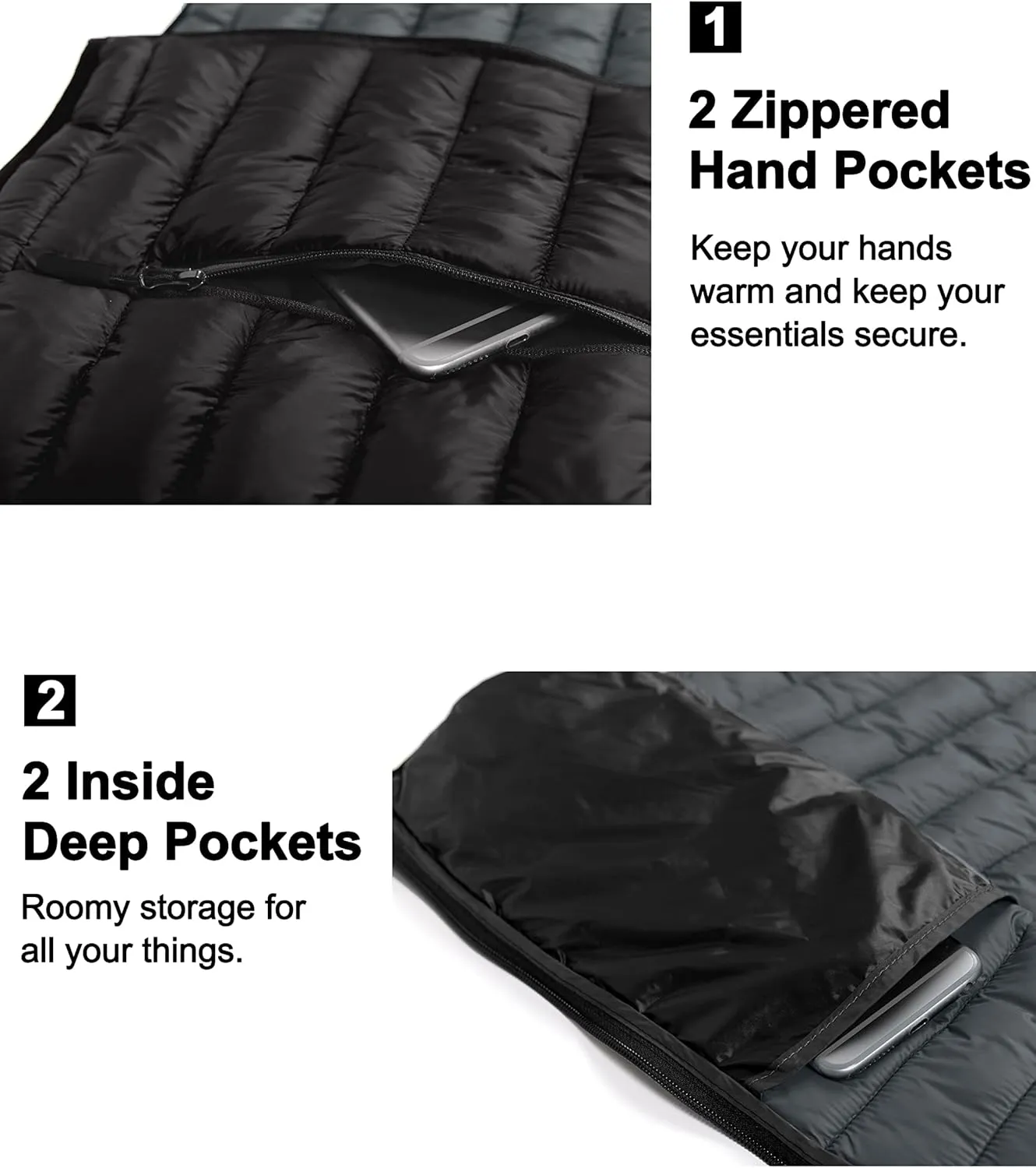 Little Donkey Andy Women's Lightweight Warm Puffer Golf Vest Thermal Winter Sleeveless Jacket for Hiking Travel Casual