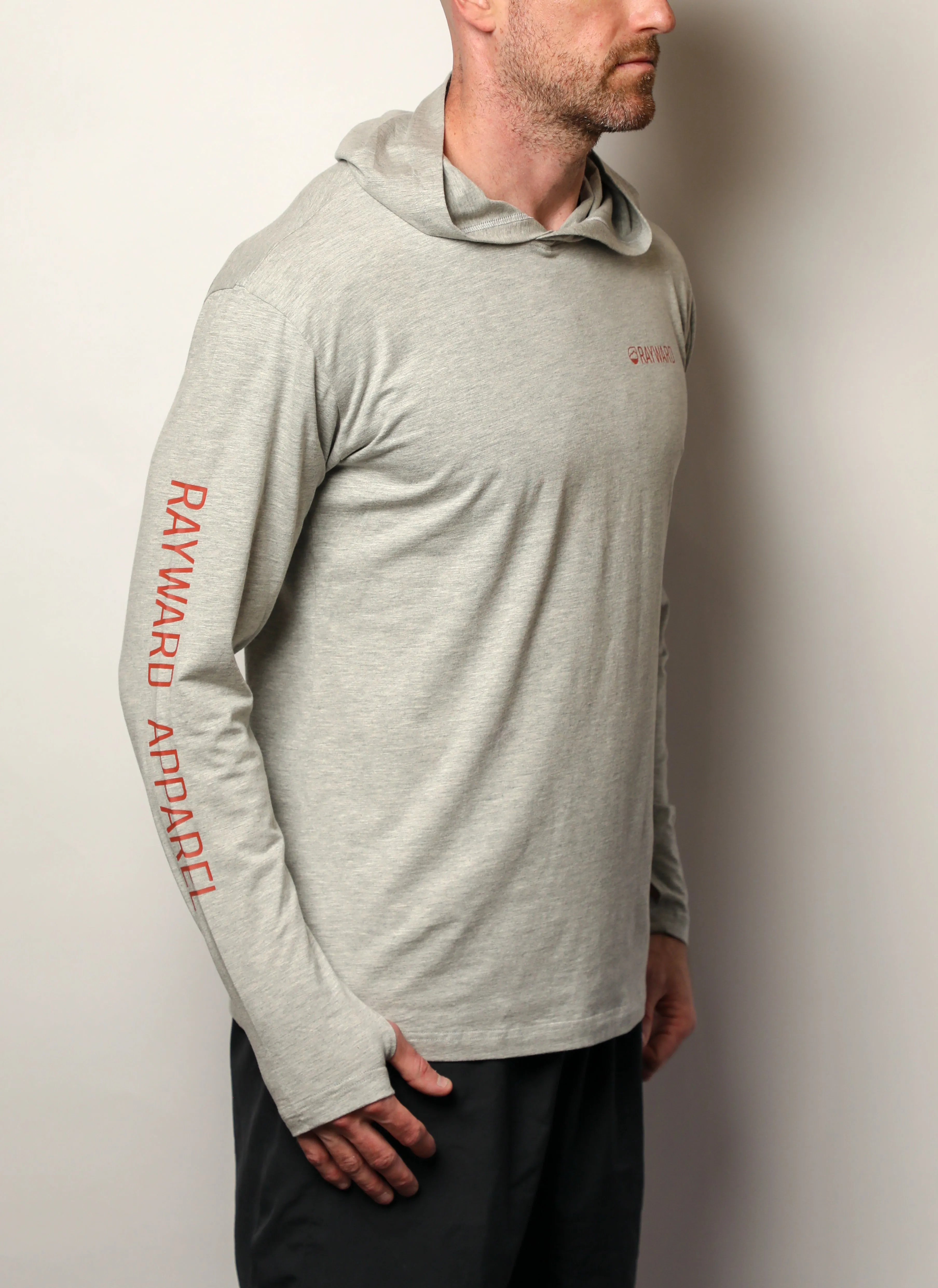 Men's Long Sleeve Hooded Shirt, UPF 45 Bamboo, Crescent City Collection