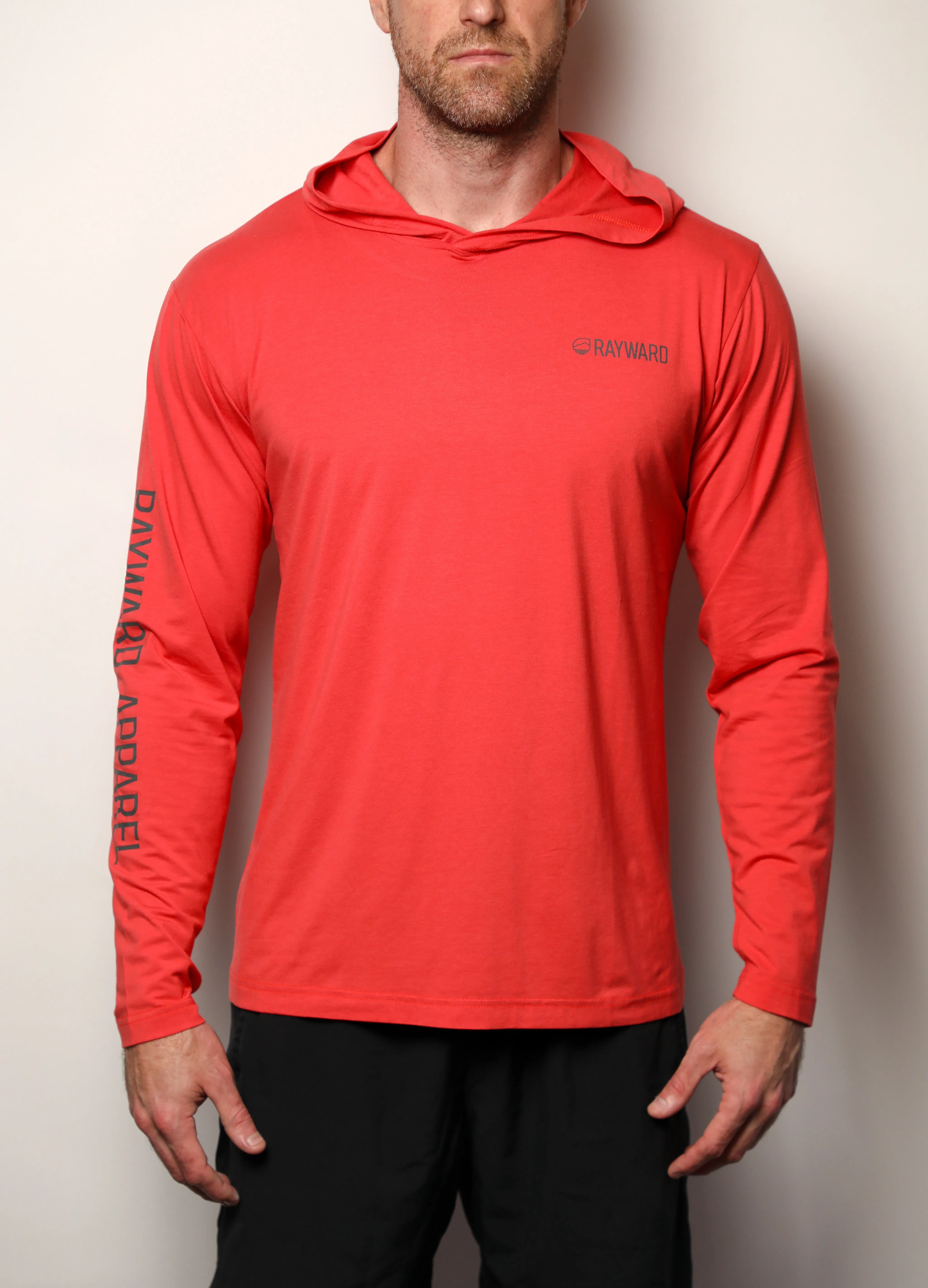 Men's Long Sleeve Hooded Shirt, UPF 45 Bamboo, Crescent City Collection