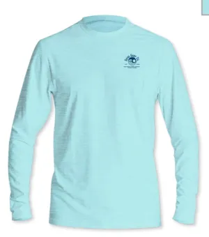 Sand Surf Co. Yin Yang  Logo Hybrid Long Sleeve UV Shirt - Light Blue