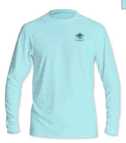 Sand Surf Co. Yin Yang  Logo Hybrid Long Sleeve UV Shirt - Light Blue