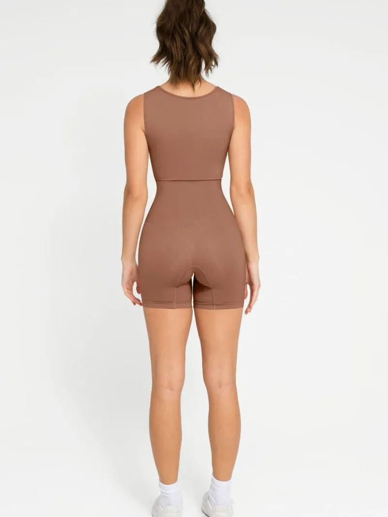 Square Neck Tummy Control Shaping Jumpsuit
