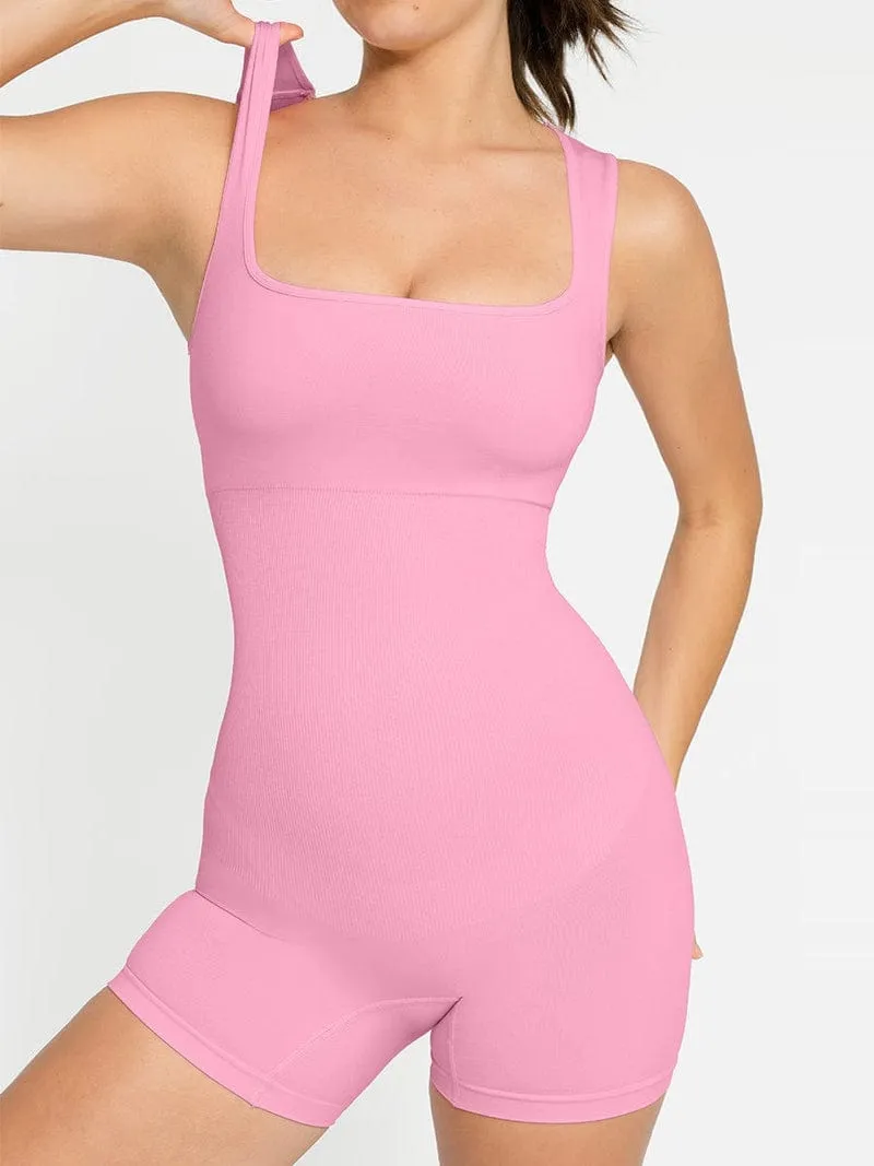 Square Neck Tummy Control Shaping Jumpsuit