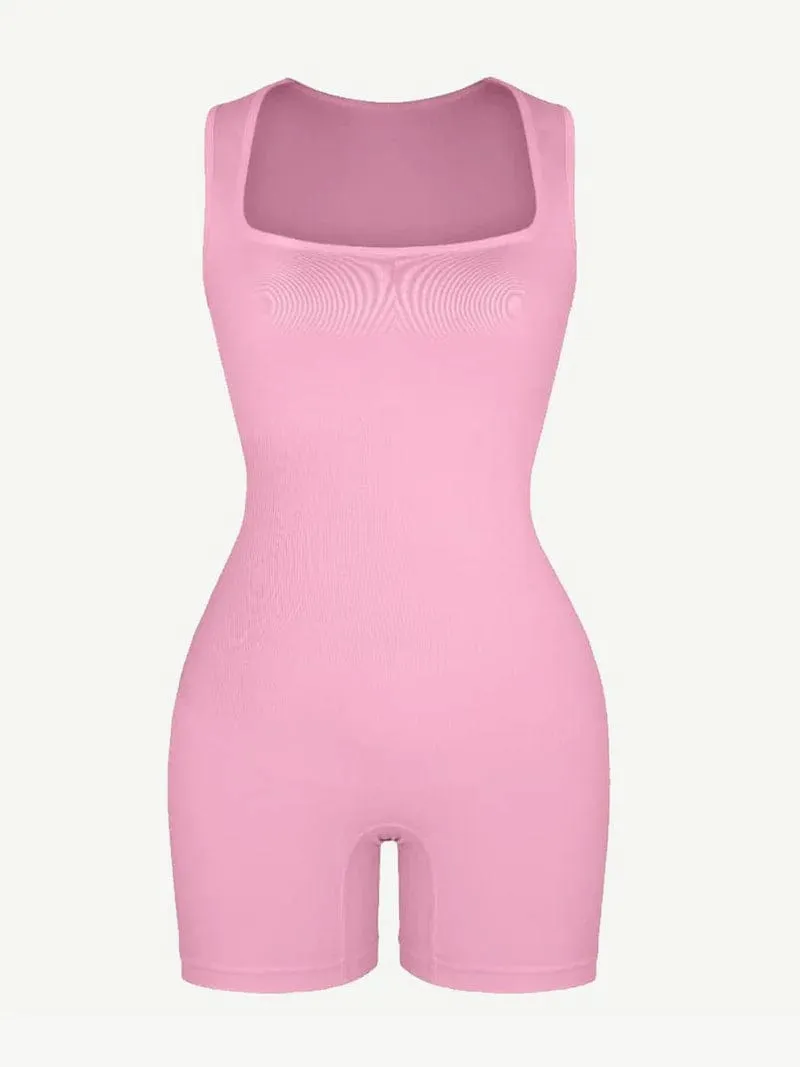 Square Neck Tummy Control Shaping Jumpsuit