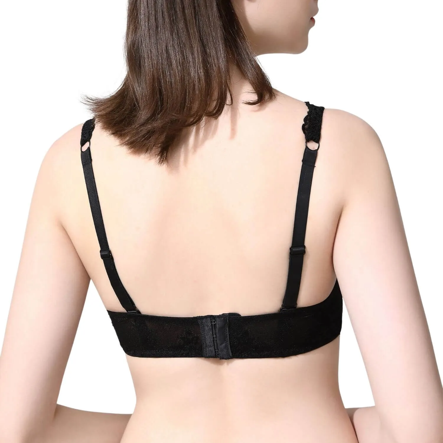 Super Push Up Padded Deep V Lace Underwire Bra