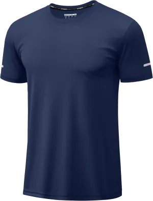 TACVASEN Men's Short Sleeve Swim Top UPF 50  Sun Protection T-Shirt Crew Neck Moisture Wicking Gym Shirts