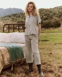 The Short Sleeve Pajama Shirt Blue Star Print
