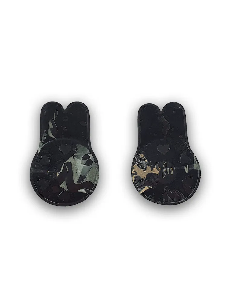 Ultimate Rabbit Ears Reusable Adhesive Boob Lift Up Bra in Black