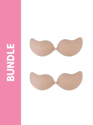 Ultimate Silicone Reusable Adhesive Winged Enhancer Bundle Pack in Skin (2 Pack)