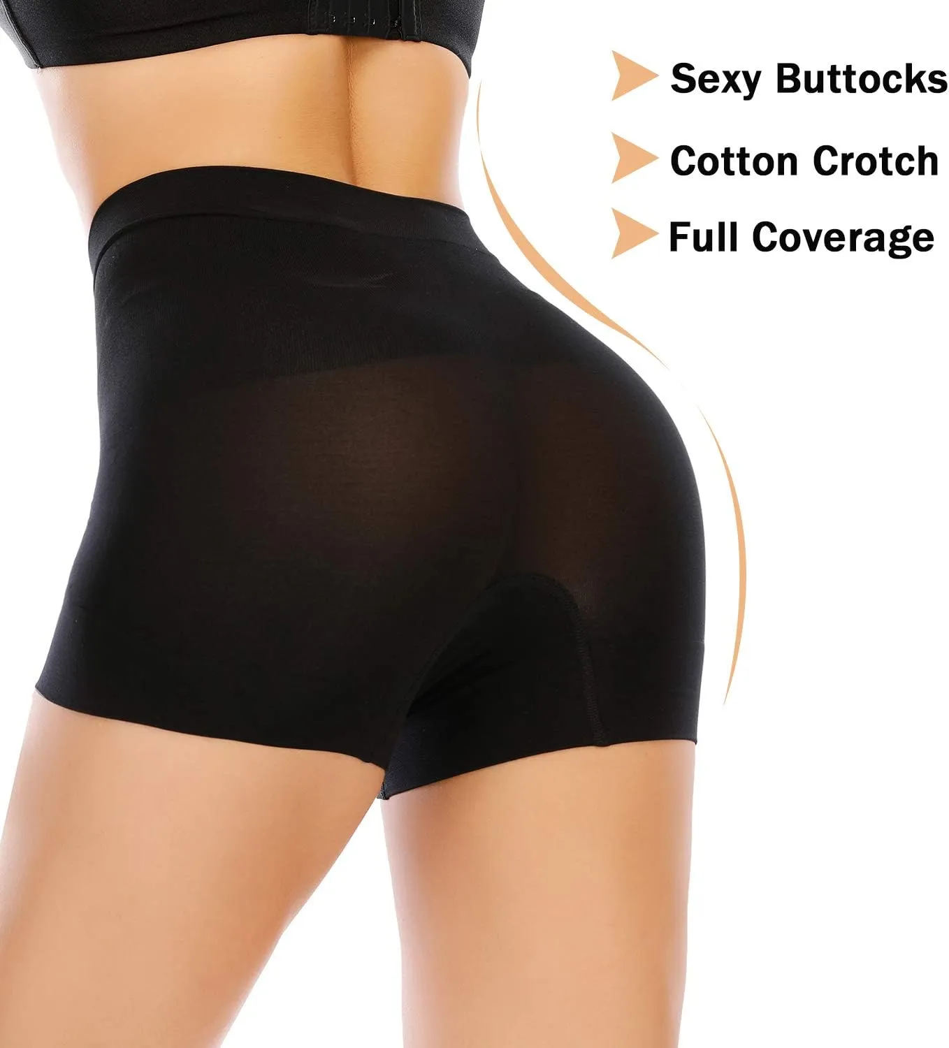 Womens Slip Shorts for Under Dress Seamless Shapewear Boyshorts Tummy Control Panties Shaping Shorts