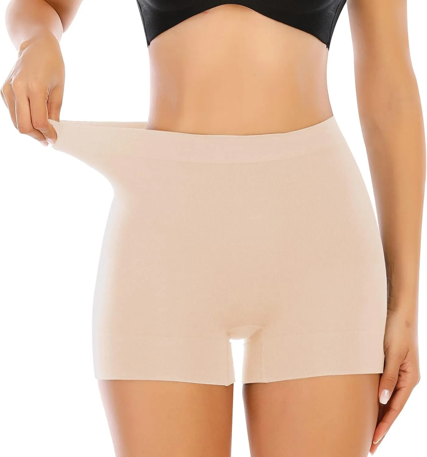 Womens Slip Shorts for Under Dress Seamless Shapewear Boyshorts Tummy Control Panties Shaping Shorts