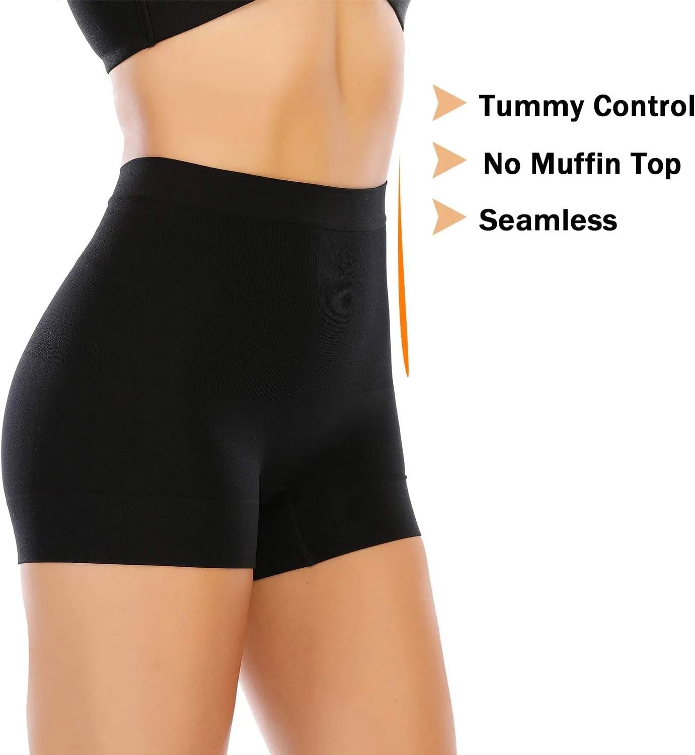 Womens Slip Shorts for Under Dress Seamless Shapewear Boyshorts Tummy Control Panties Shaping Shorts