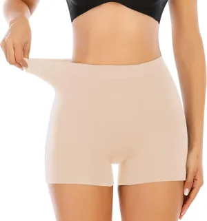 Womens Slip Shorts for Under Dress Seamless Shapewear Boyshorts Tummy Control Panties Shaping Shorts
