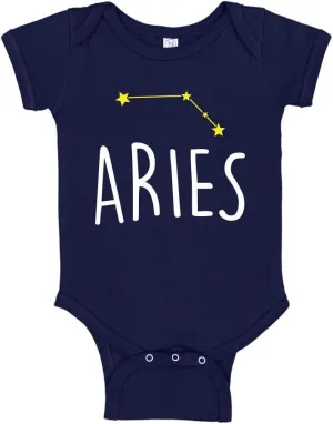 Zodiac Astrology Constellation Star Signs Baby Bodysuit/Toddler T-Shirt for New Baby Boy/Girl